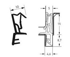 НАРУЖНЫЙ УПЛОТНИТЕЛЬ ДЕРЕВЯННОЙ ДВЕРИ, СВЕТЛО-КОРИЧНЕВЫЙ 5
