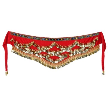 BELLY DANCE для танцев, универсальный размер, красный