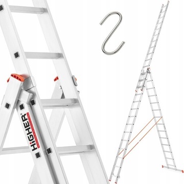 DRABINA ALUMINIOWA 3x13 NAJMOCNIEJSZA W POLSCE