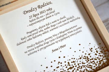 Приглашение на свадьбу для родителей в коробке ЗОЛОТО 32