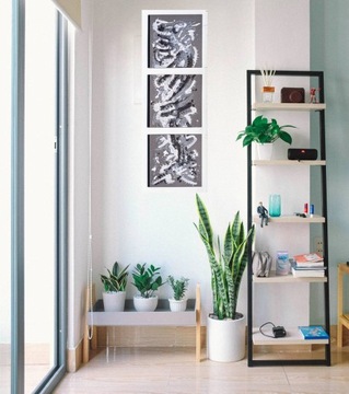 Abstrakcja - unikalny obraz ceramiczny 3 kafle sygnowany nowy