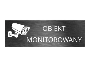 Tabliczka Obiekt Monitorowany Kamera 6,5x20cm
