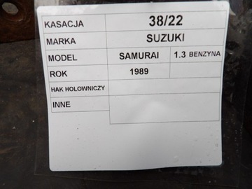 ZAŘÍZENÍ(HÁK) TÁŽNÝ SUZUKI SAMURAI 1,3B 342017