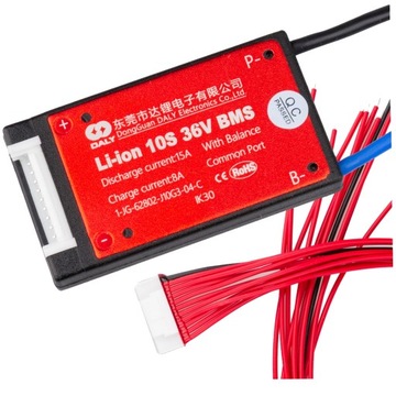 DALY Balanser Moduł BMS 10S 15A 60A 36-42V Li-ion IP67 PCM COMMON PORT