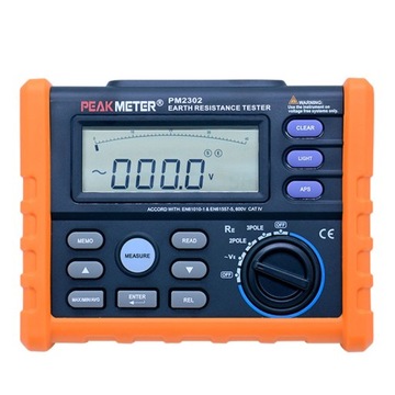 Cyfrowy miernik rezystancji uziemienia LCD MS2302
