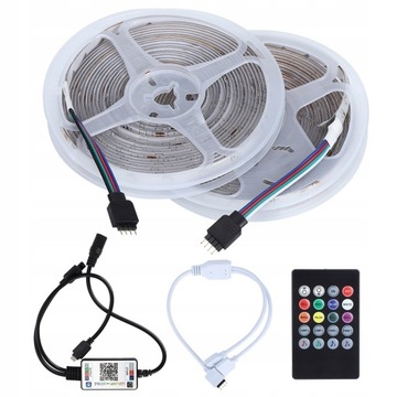 ВОДОНЕПРОНИЦАЕМЫЙ ХОЛОДНЫЙ БЕЛЫЙ СВЕТОДИОД 10М + ПОЛОСКА ПИТАНИЯ