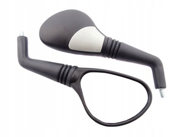 LUSTERKA CZARNE Z SZARYM M8 8MM P/L GWINT YAMAHA AEROX HOMOLOGACJA E11