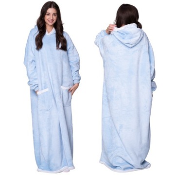 KOC BLUZA Oversize Gruba KOCOBLUZA XXL BŁĘKIT Prezent na Dzień DZIECKA