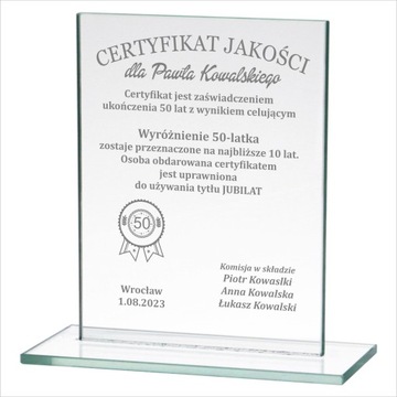 Grawerowany Prezent dla Taty na urodziny - grawer na szkle