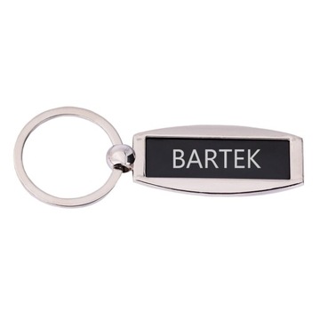 Brelok metalowy grawerowany - Czarny - imiona męskie