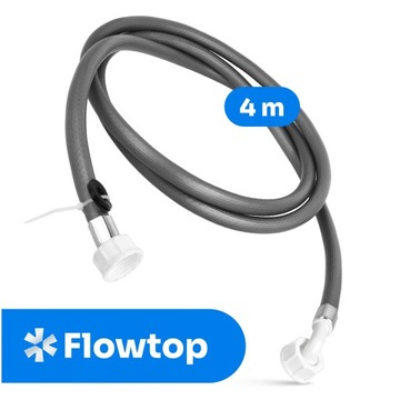 Wąż Dopływowy DO PRALKI Zmywarki Uniwersalny + USZCZELKI Końcówki 4m