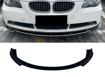BMW E60 E61 PRIEŠ FACELIFT 03-07 priekinio bamperio sijonėlis standartinis, paprastas, JUODAS – nuotrauka 11