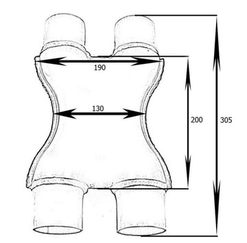 ВЫХЛОПНАЯ ТРУБА X 2 ДЮЙМА — 51 ММ V6 V8 BM SPORT