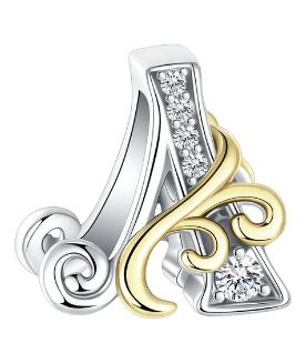 Charms Litera Charmsy Literka Zawieszki do bransoletek Srebro s925 Koralik