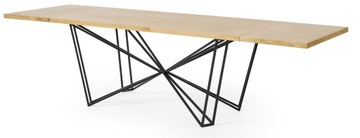 STÓŁ DĘBOWY LOFT Cassio Black JODEŁKA 180/280x90