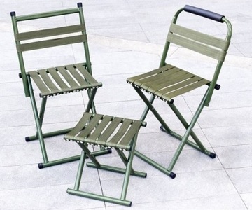Krzesełko turystyczne składane z oparciem