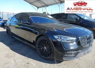 Mercedes 2023 Mercedes-Benz Klasa S 2023r., 580 4Matic, od ubezpieczalni 4.0 Benzyna