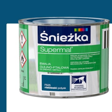 ŚNIEŻKA Supermal Emalia Olejno-ftalowa POŁYSK 200ml NIEBIESKI