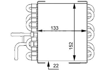 MAHLE CHŁODNICA PALIWA MERCEDES C W203 2.2D 05.00-02.07