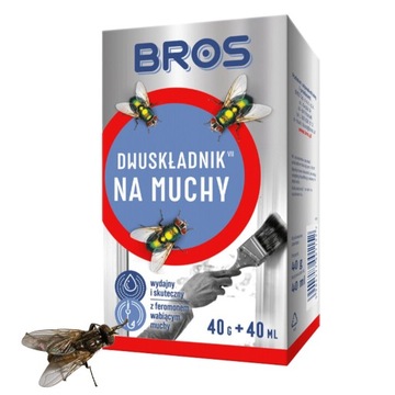 Dwuskładnik na muchy Bros 40G+40ml Skutecznie odstrasza Muchy