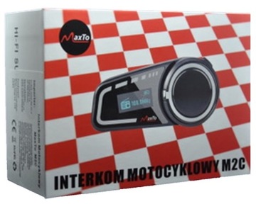 Interkom Bluetooth MaxTo M2C DO 6 KASKÓW LCD