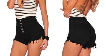 KRÓTKIE SEXY SZORTY SPODENKI WYSOKI STAN LATO S-XL