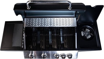 Газовый гриль MASTER BBQ 5 конфорок 4+1 на колесах Цилиндр для хранения 14,5 кВт