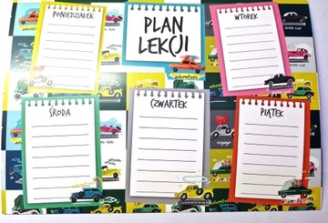 PLAN LEKCJI ZAJĘĆ A5 SZKOLNY AUTA HENRY