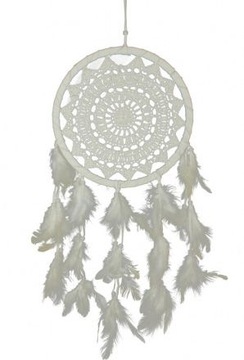 DUŻY ŁAPACZ SNÓW DREAMCATCHER HAFTOWANE KORONKA 70