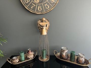 КОРИЧНЕВАЯ СТЕКЛЯННАЯ КРЫШКА, РОЖДЕСТВЕНСКОЕ УКРАШЕНИЕ, 18 СМ