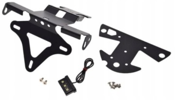 UCHWYT TABLICY REJESTRACYJNEJ MOTOCYKLOWY + LED