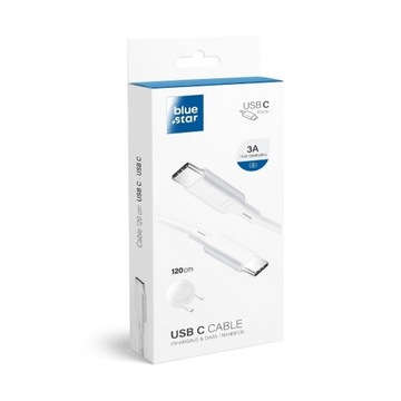 SZYBKI MOCNY KABEL USB-C do USB-C TYP-C PRZEWÓD 3A 120cm (Power Delivery)