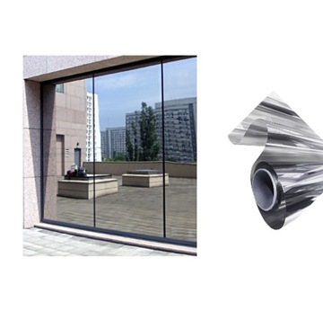 Зеркальная оконная пленка 122x100см alu20 внутренняя