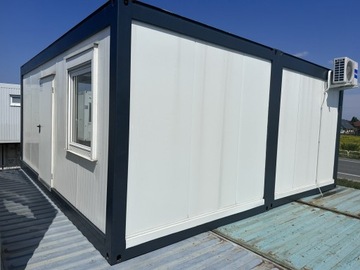 KONTENER BIUROWY PODWÓJNY DUO OPEN SPACE DUŻE WITRYNY KLIMATYZACJA (36m2)