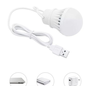 Светодиодная туристическая USB-лампа мощностью 5 Вт.