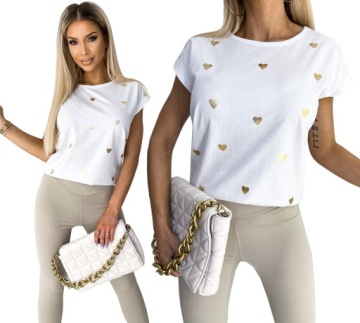 KOBIECA WYGODNA BLUZKA PRINT BAWEŁNA Różne Wzory