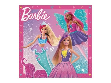 Serwetki urodzinowe Barbie - 33 cm - 20 szt