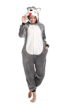 HUSKY Pies Piesek PIŻAMA Kigurumi Onesie Przebranie Damski Męskie L 165-174