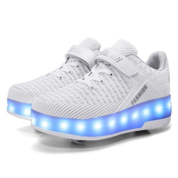 BUTOROLKI BUTY Z ROLKAMI ROLKI WROTKI LED r.34
