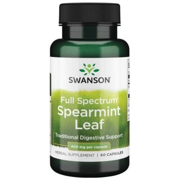 SWANSON SPEARMINT MIĘTA LIŚĆ 400mg 60 kaps.