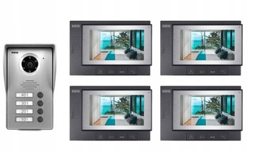 ВИДЕОДОМОФОН ВИДЕОДОТЕЛЕФОН 4, ЧЕТЫРЕХСЕМЕЙНЫЙ 7 ДЮЙМОВ