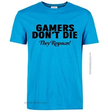 Mens Gamers Don't Die Fashion Harajuku Camisa cotton T-Shirt Koszulka