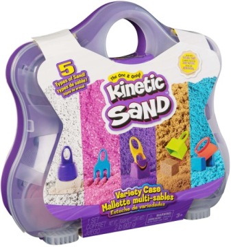 Пісок кінетичний кінетичний пісок формочки 5 кольорів у валізці KINETIC SAND 907 г