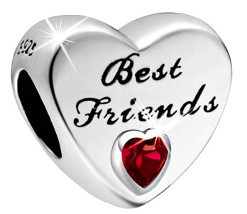 CHARMS ZAWIESZKA SREBRNY BEST FRIENDS SIOSTRA, CHARMS SREBRO PRÓBA 925