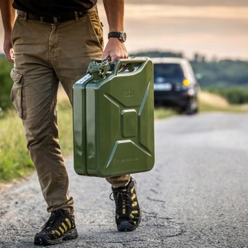 МЕТАЛЛИЧЕСКАЯ КАНИСТРА 20л для топлива, масла, воды, герметичный замок, СЕРТИФИКАТ