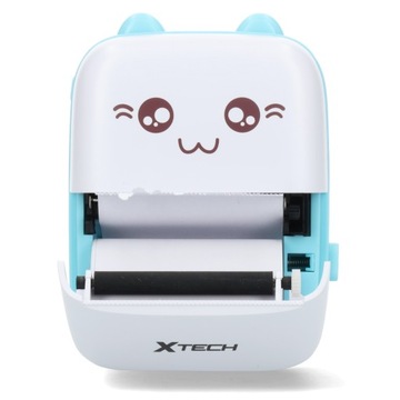 МИНИ-ТЕРМОПРИНТЕР DRUKUŚ CAT BLUE XTECH + 21 РОЛИК В ПОДАРОК