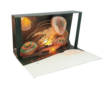 kartka 3D LED różne okazje urodziny MEDUZY świecą