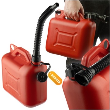 KANISTER PLASTIKOWY 5L NA PALIWO OLEJ BENZYNĘ BANIAK ROPĘ ATEST Z LEJKIEM