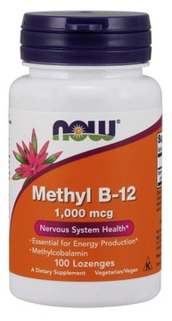 NOW FOODS B12 METYLOKOBALAMINA 1000MCG 100PAS B-12