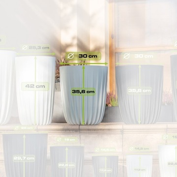 ЦВЕТОЧНЫЙ ГОРШОК ПОДСТАВКА ДЛЯ ЦВЕТОВ КРЫШКА ДЛЯ ЧАШИ КОРОБКА ДЛЯ ЦВЕТОЧНОГО ГАЗВА ВСТАВКА MIRA 30см x 35,6 см